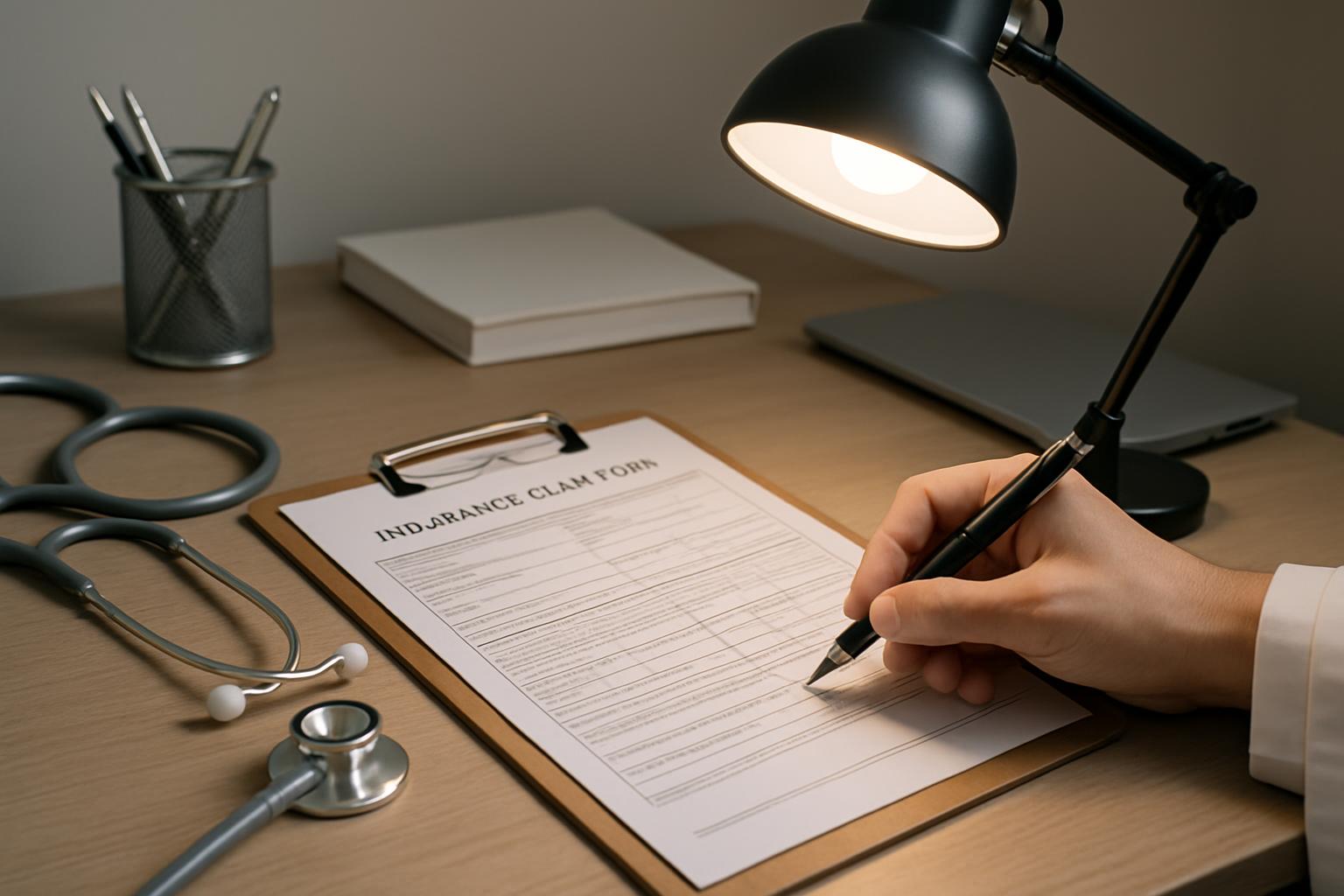 A person is filling out an indemnity claim form, a legal document that sets out the claims you believe you have against th...